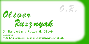 oliver rusznyak business card