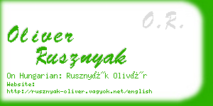 oliver rusznyak business card